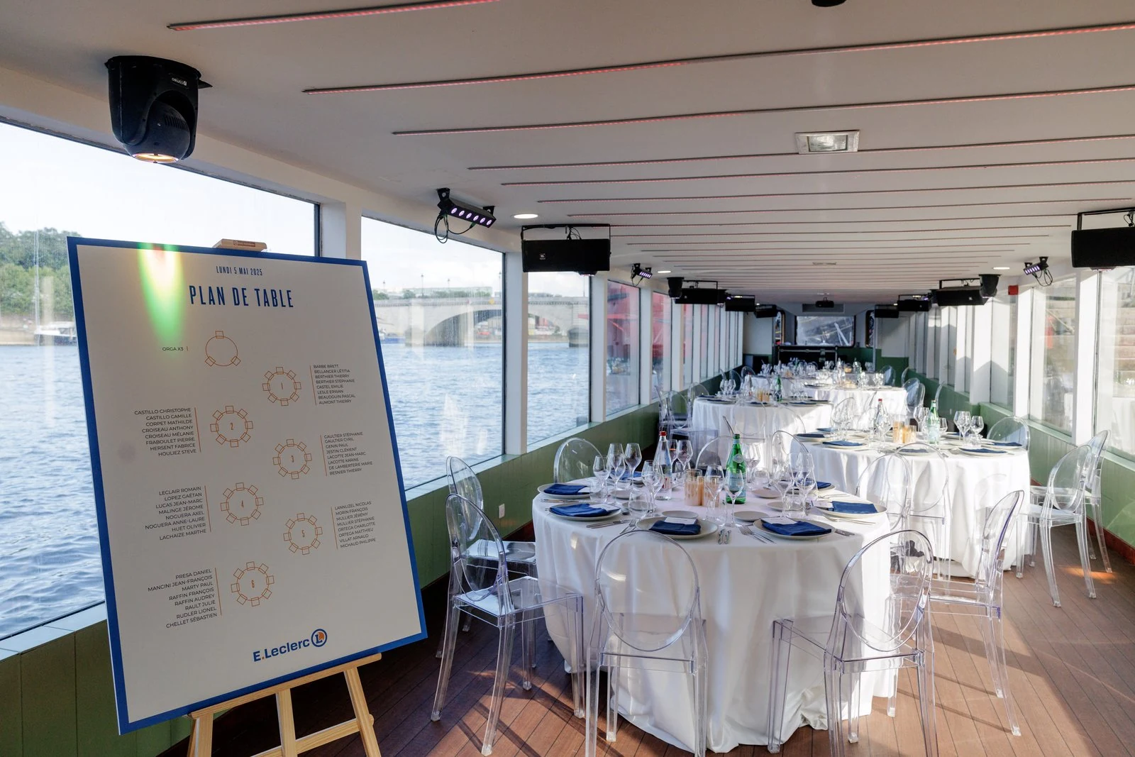 E. Leclerc · Dîner externe · privatisation de bateau Paris