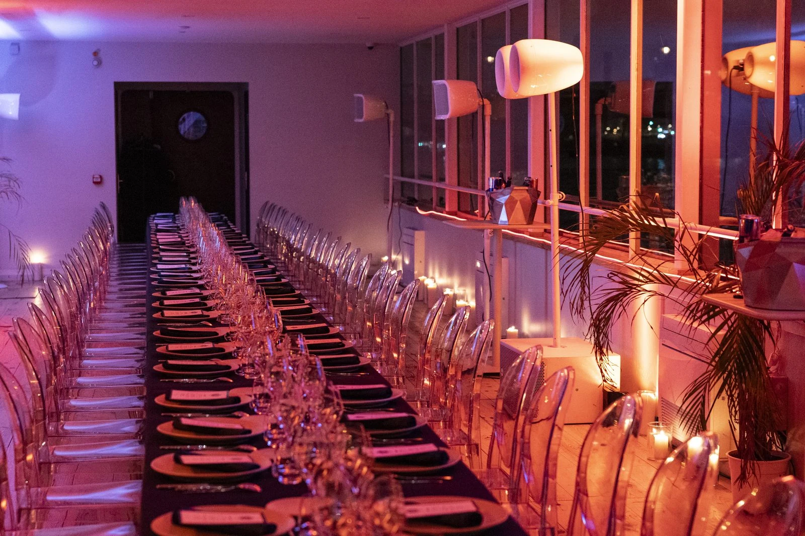 Dîner assis · détail de la réception Red Bull